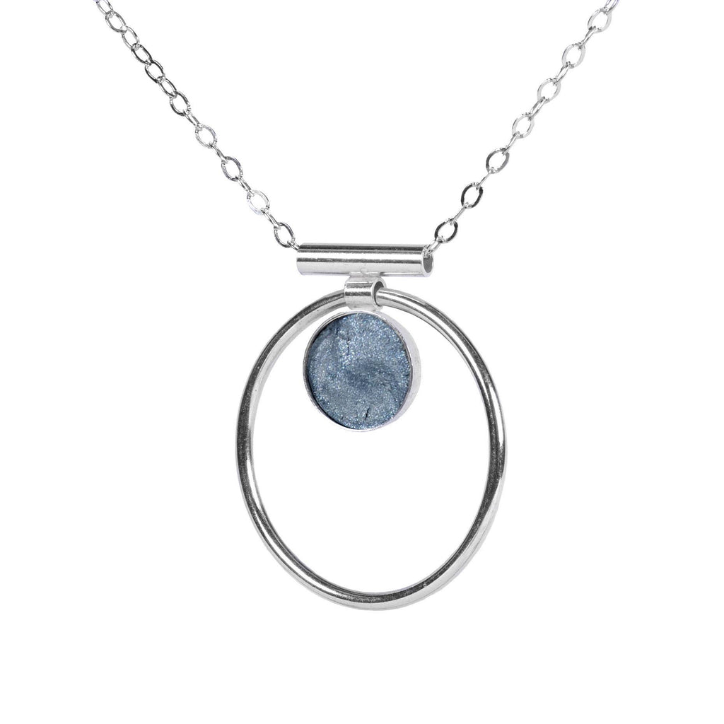 Granite Annulet Necklace - Sterling Silver