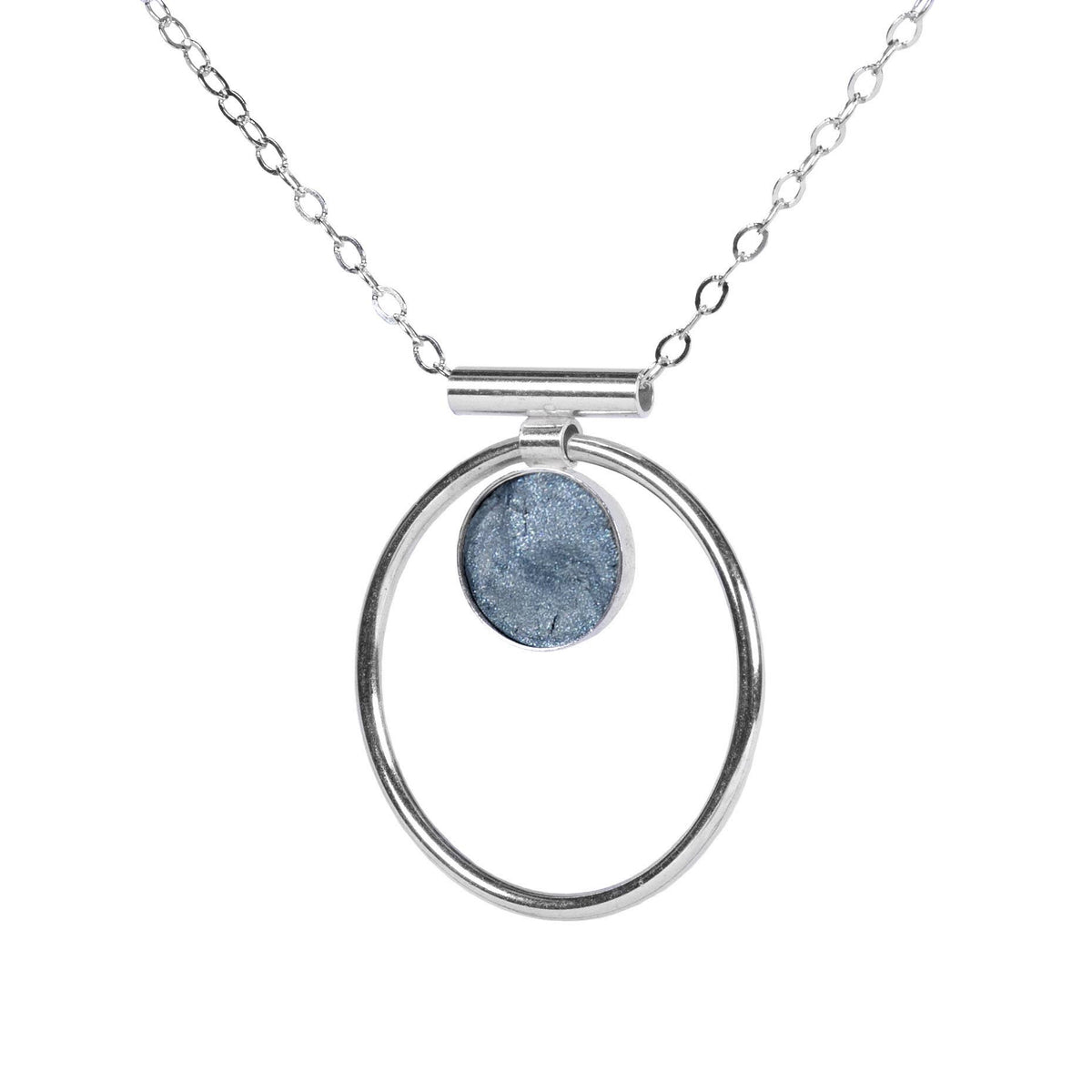 Granite Annulet Necklace - Sterling Silver