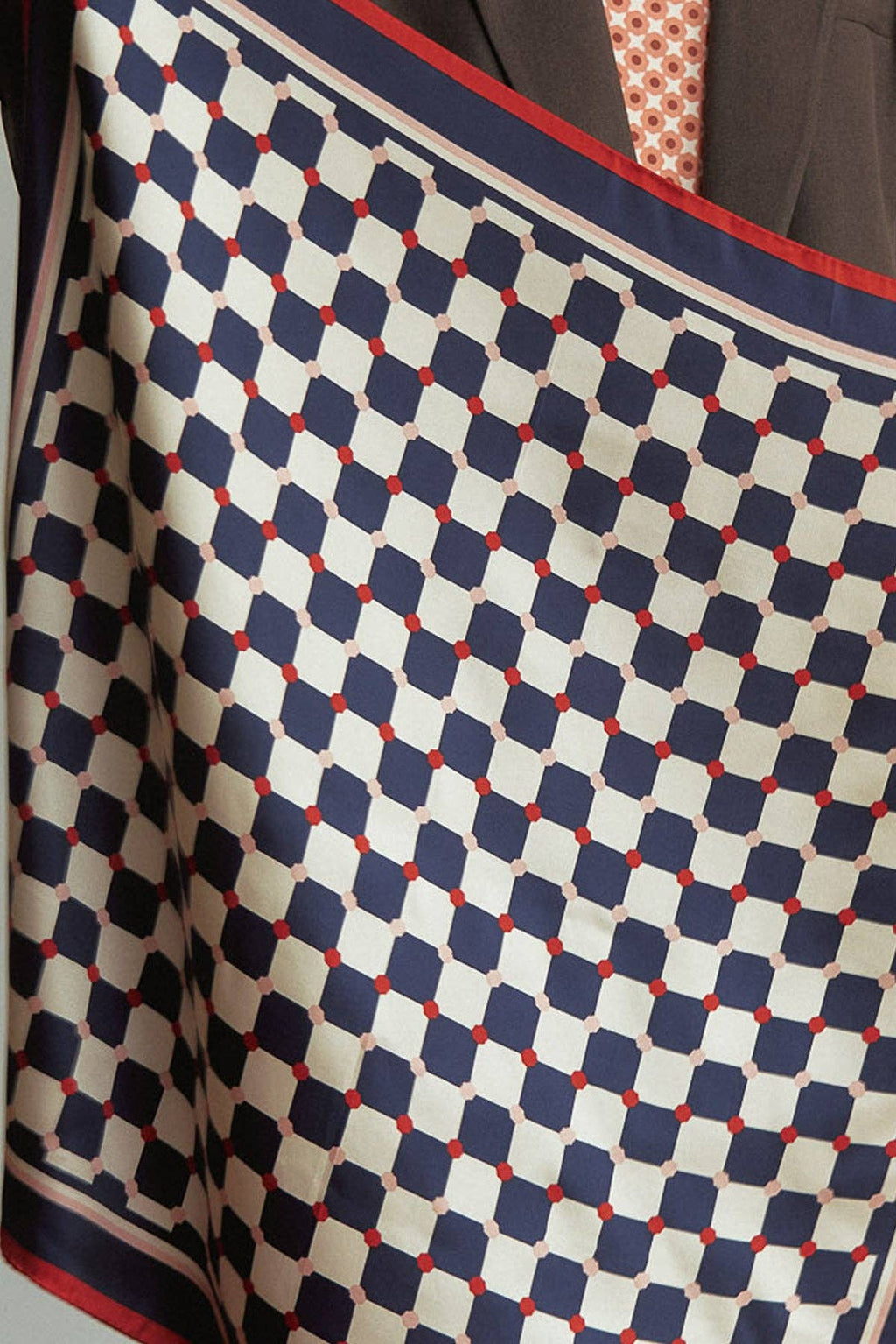 Exhibit 011: Checkerboard Silk Scarf