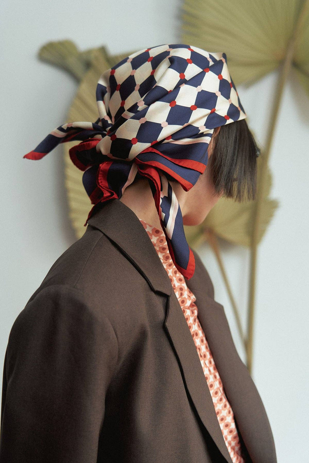 Exhibit 011: Checkerboard Silk Scarf