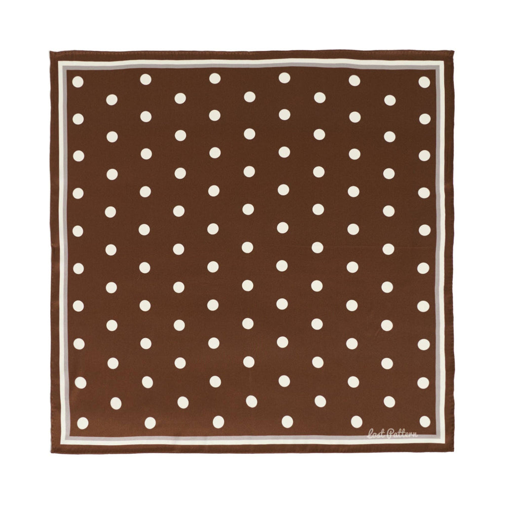 Exhibit 009: Retro Polka Dot Silk Scarf