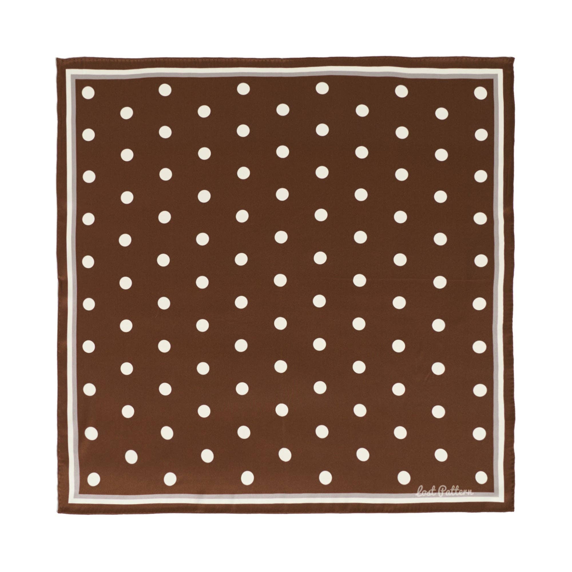Exhibit 009: Retro Polka Dot Silk Scarf