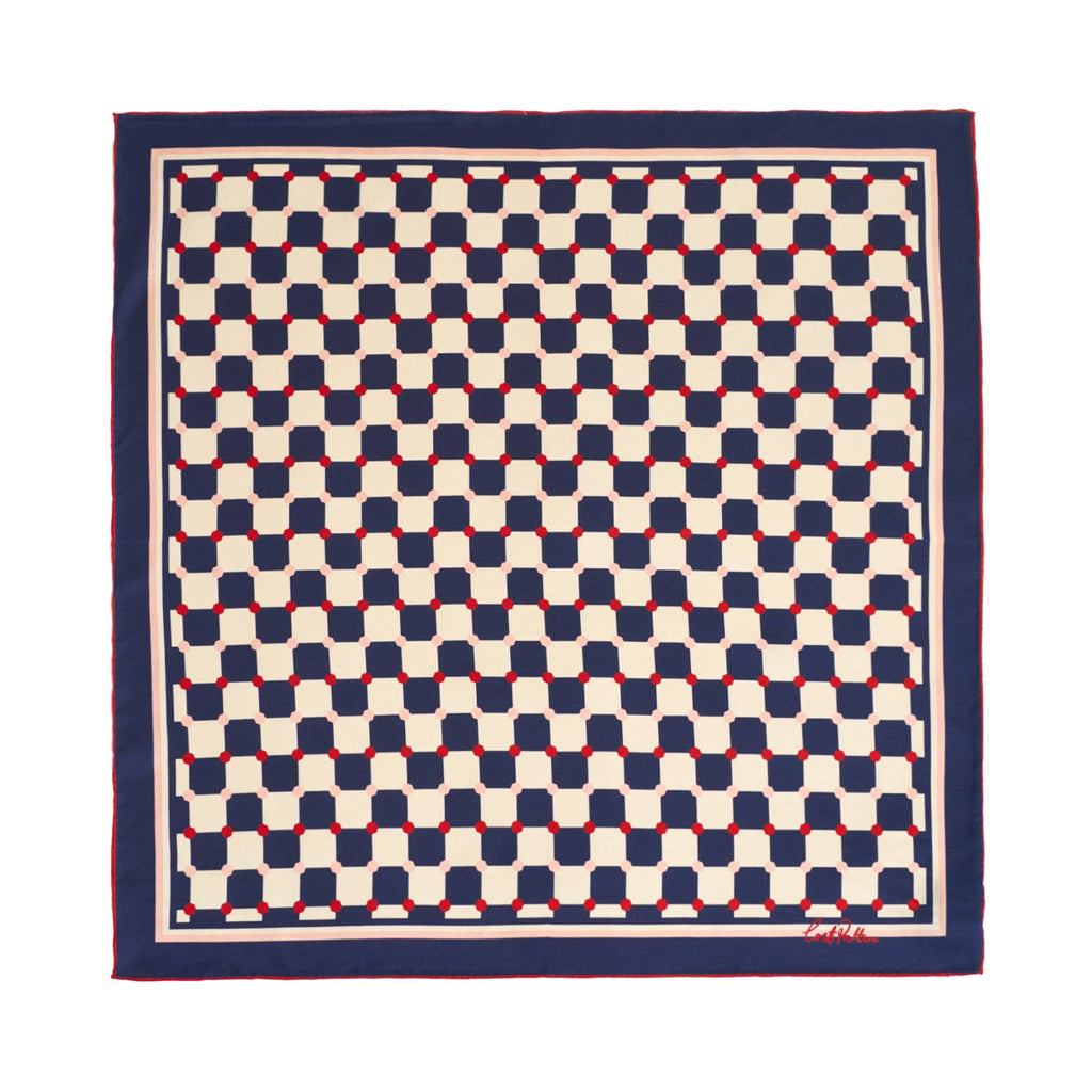 Exhibit 011: Checkerboard Silk Scarf