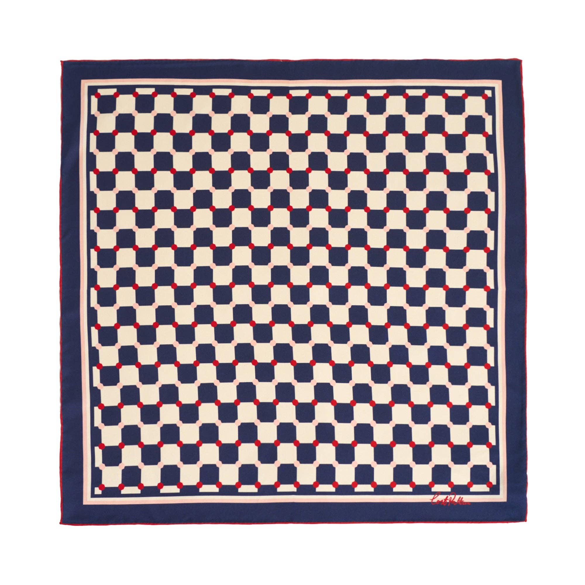 Exhibit 011: Checkerboard Silk Scarf