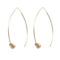 Sunstone Marquise Hoops - 14K Gold Fill