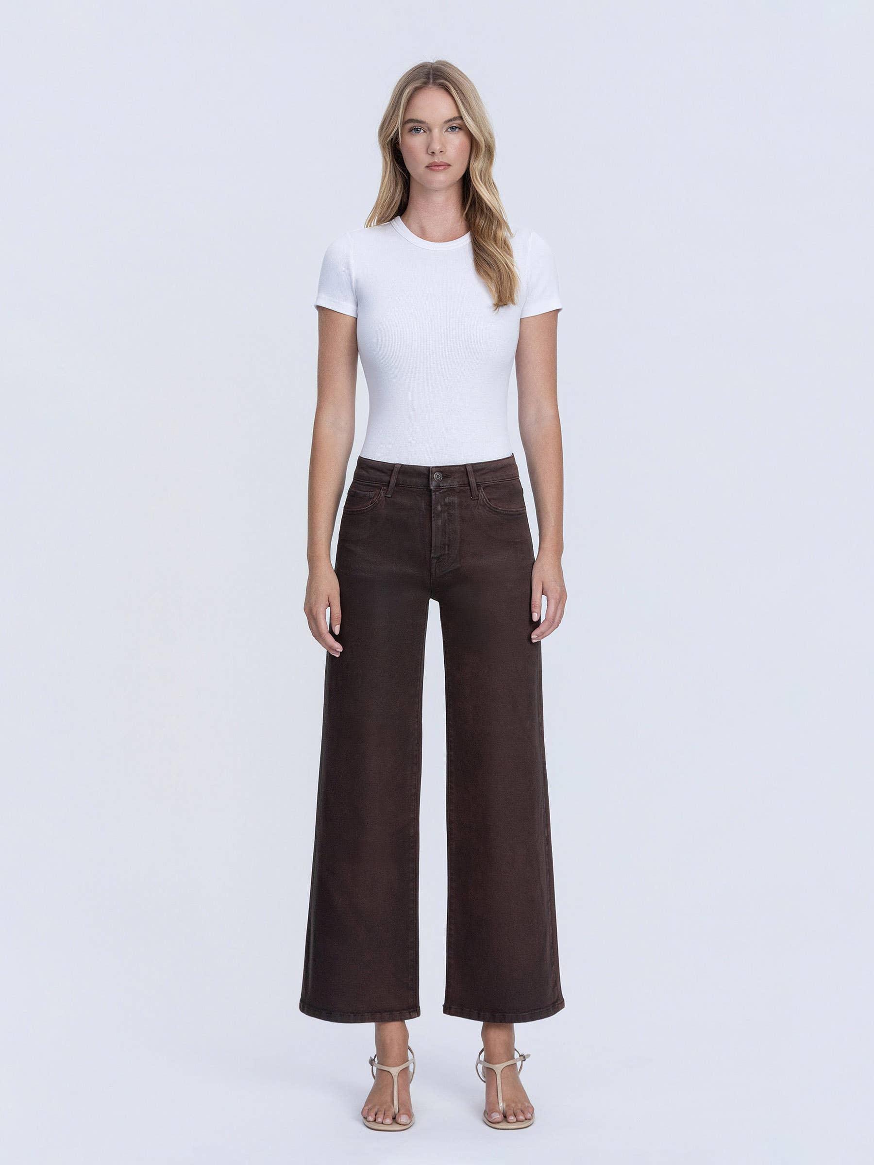 High Rise Coffee Jeans