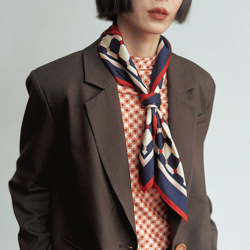 Exhibit 011: Checkerboard Silk Scarf