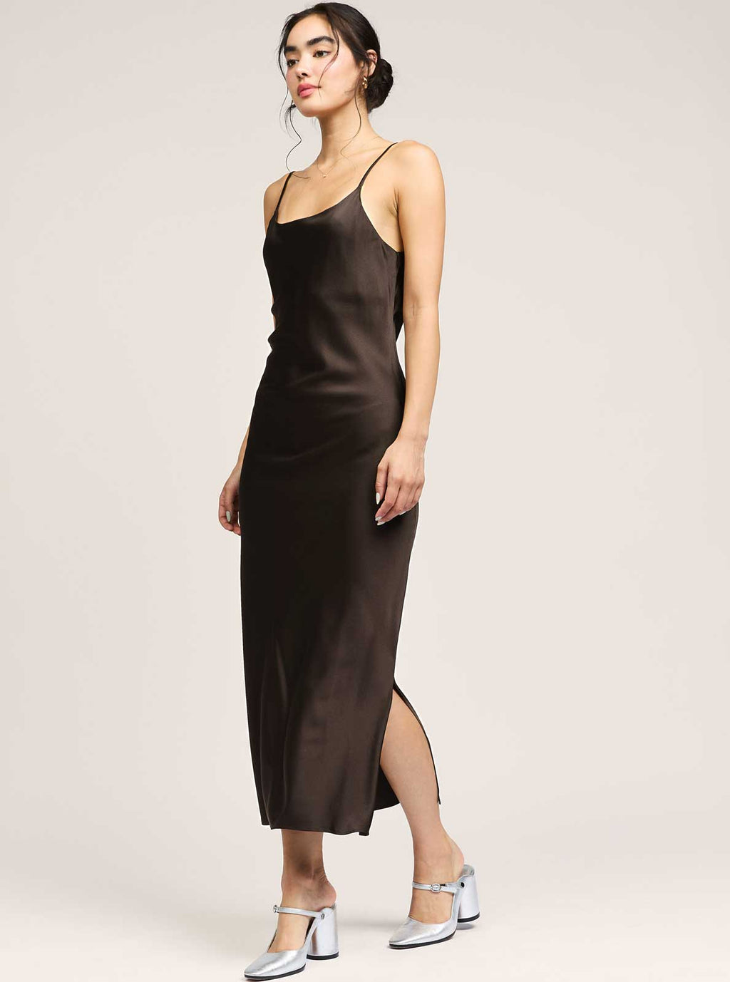 Silk Slip Midi Dress