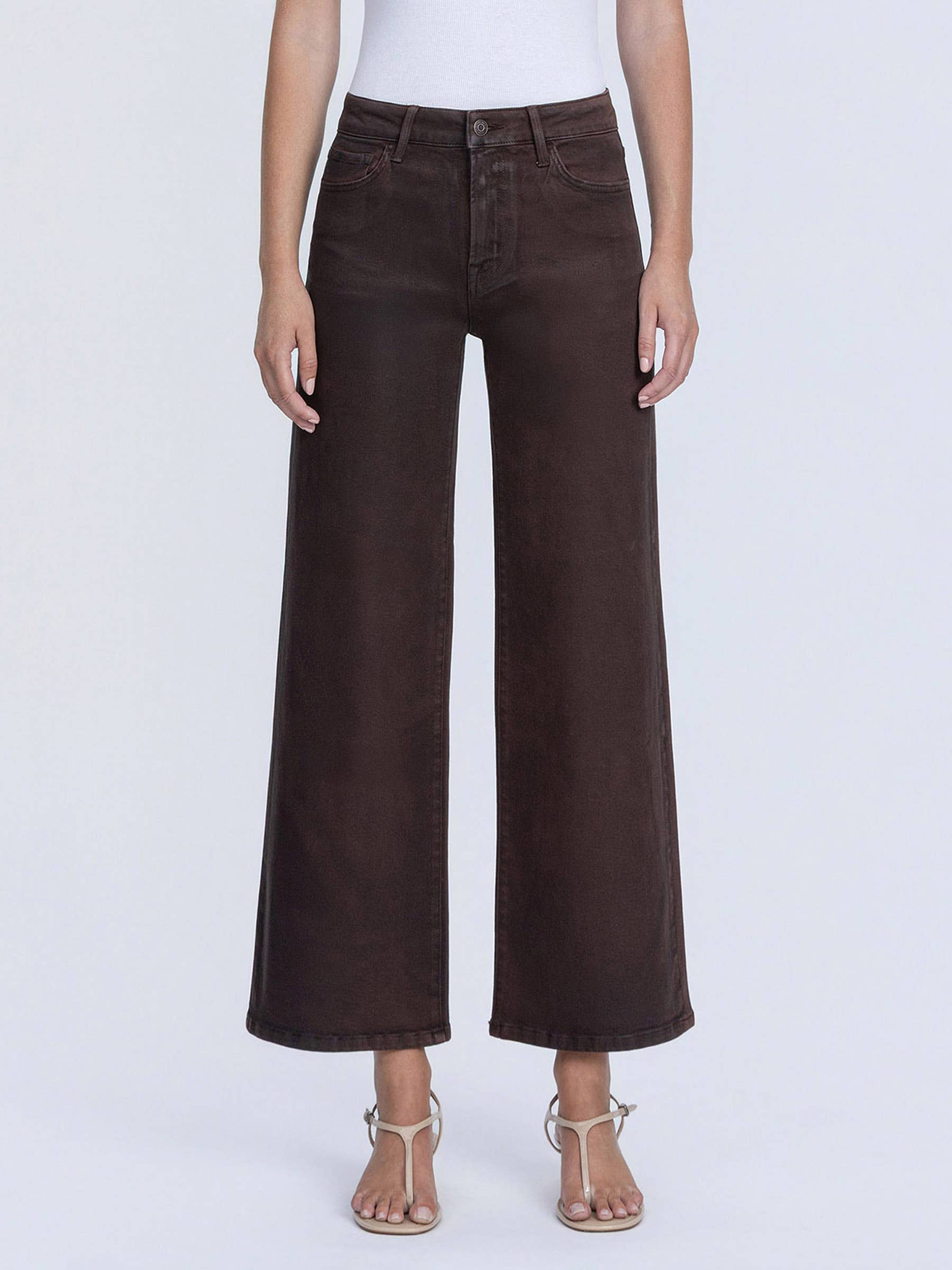 High Rise Coffee Jeans