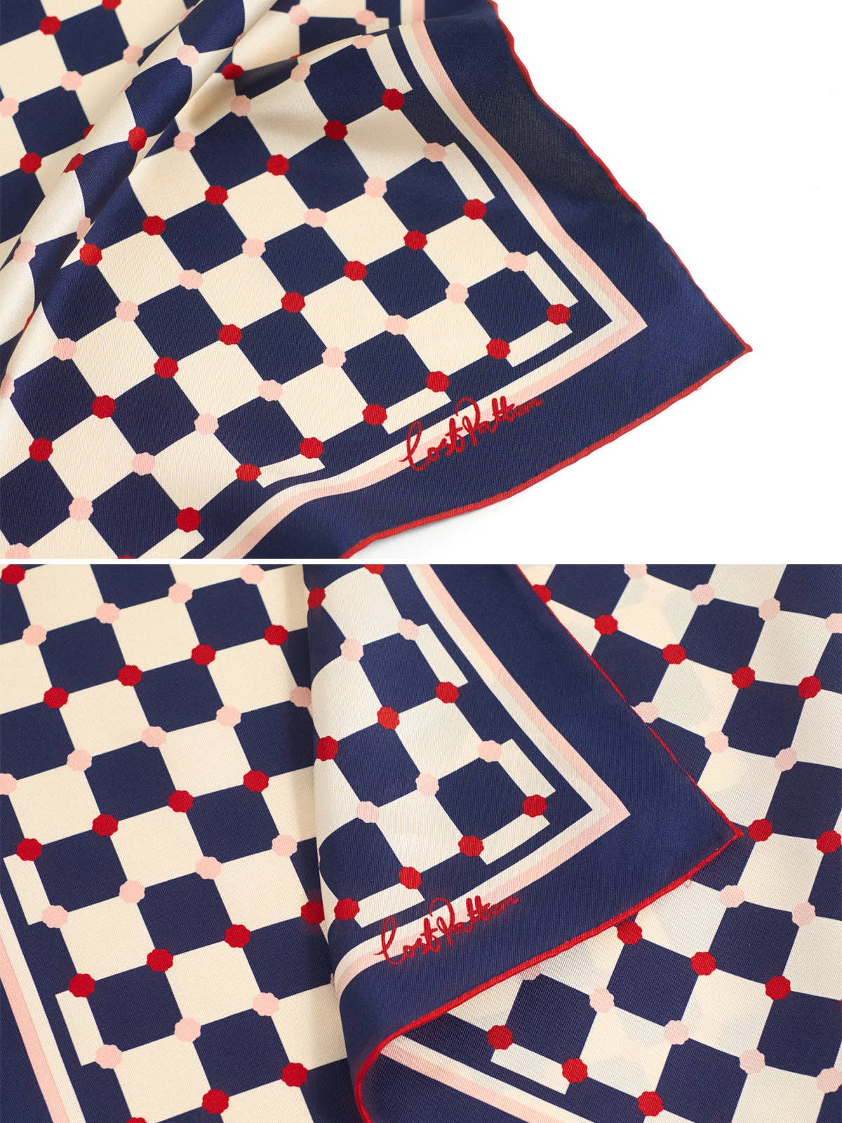 Exhibit 011: Checkerboard Silk Scarf