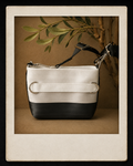 Seatbelt Fanny Pack Bag - White/Silver/Black with Silver Hardware