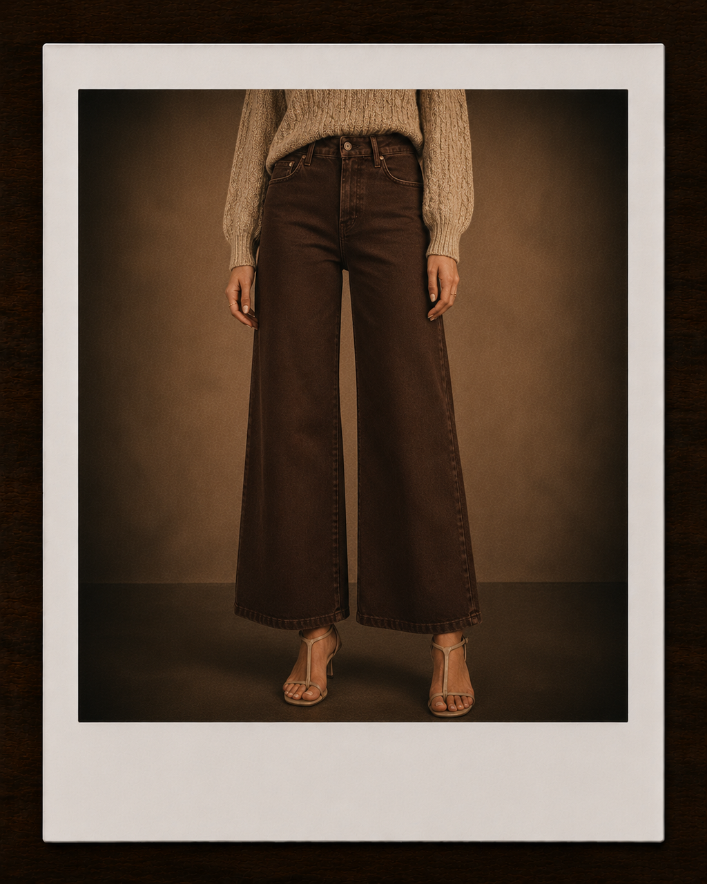 High Rise Coffee Jeans