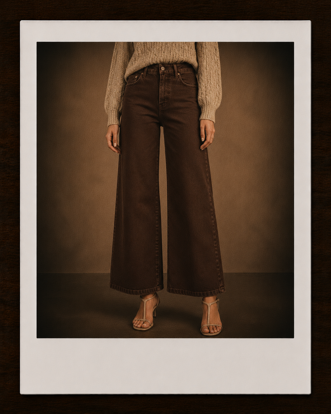 High Rise Coffee Jeans