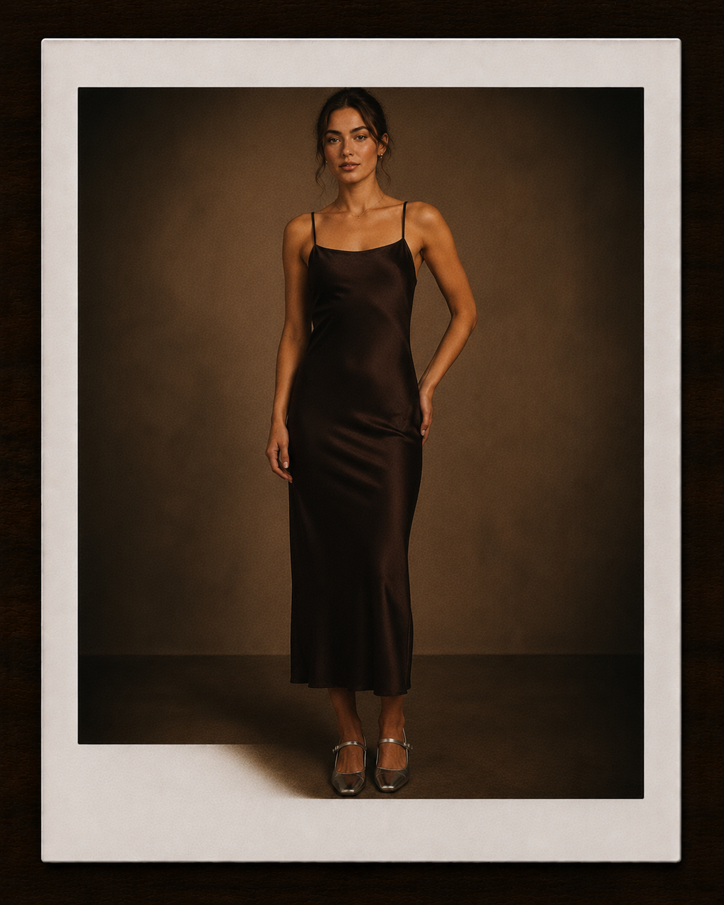Silk Slip Midi Dress