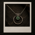 Jade Annulet Necklace - Sterling Silver