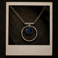 Sapphire Annulet Necklace - Sterling Silver