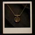 Sunstone Inlay Pendant Necklace - 14K Gold Fill