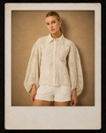 Embroidered Eyelet Blouse