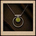 Peridot Annulet Necklace - Sterling Silver