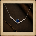 Sapphire Chevron Necklace