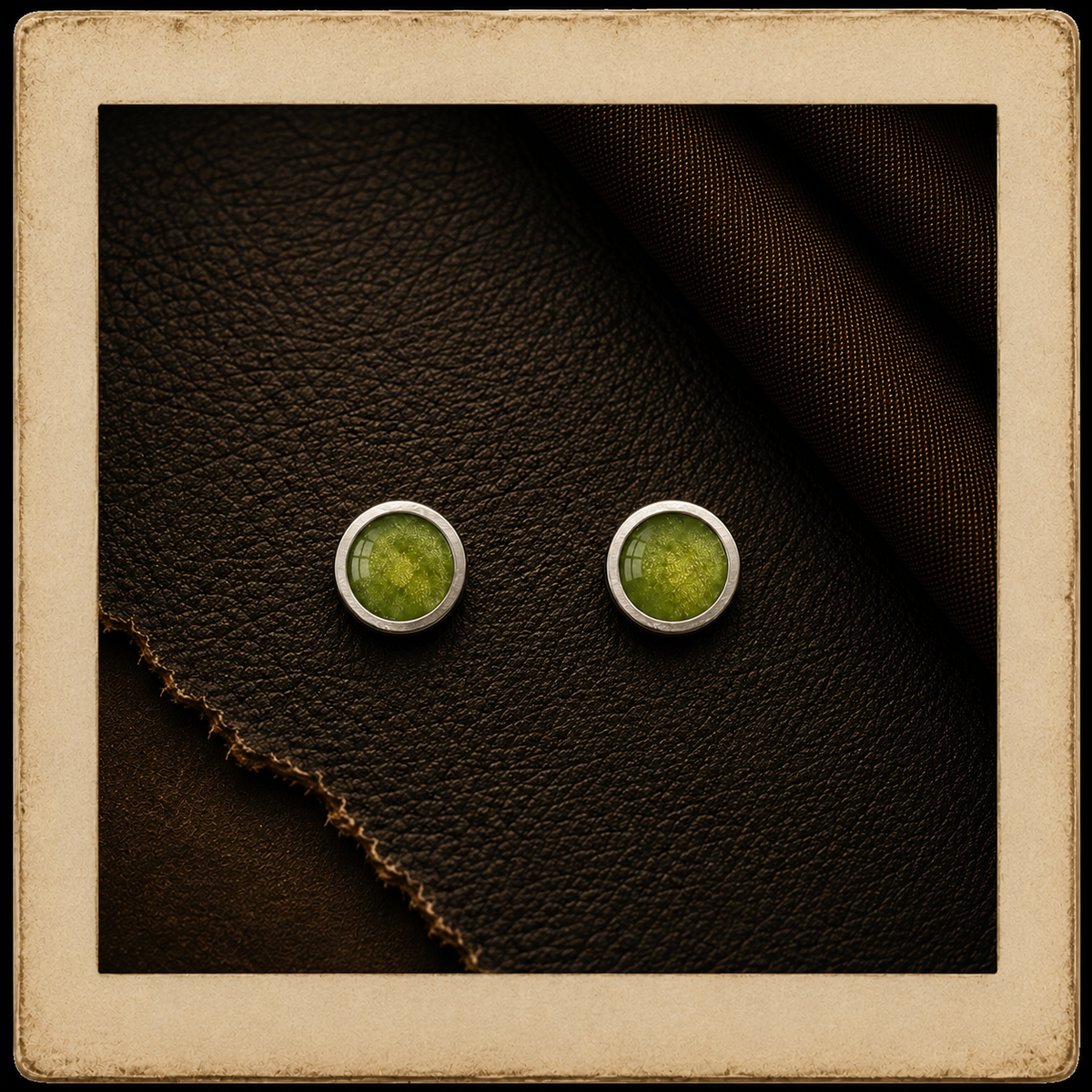 Peridot Solitaire Studs - Sterling Silver - Regular