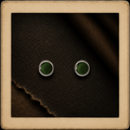 Emerald Solitaire Stud Earrings - 5K Gold - Petite