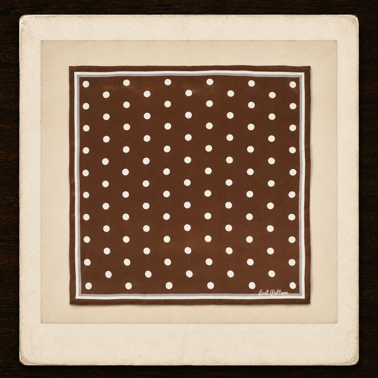 Exhibit 009: Retro Polka Dot Silk Scarf
