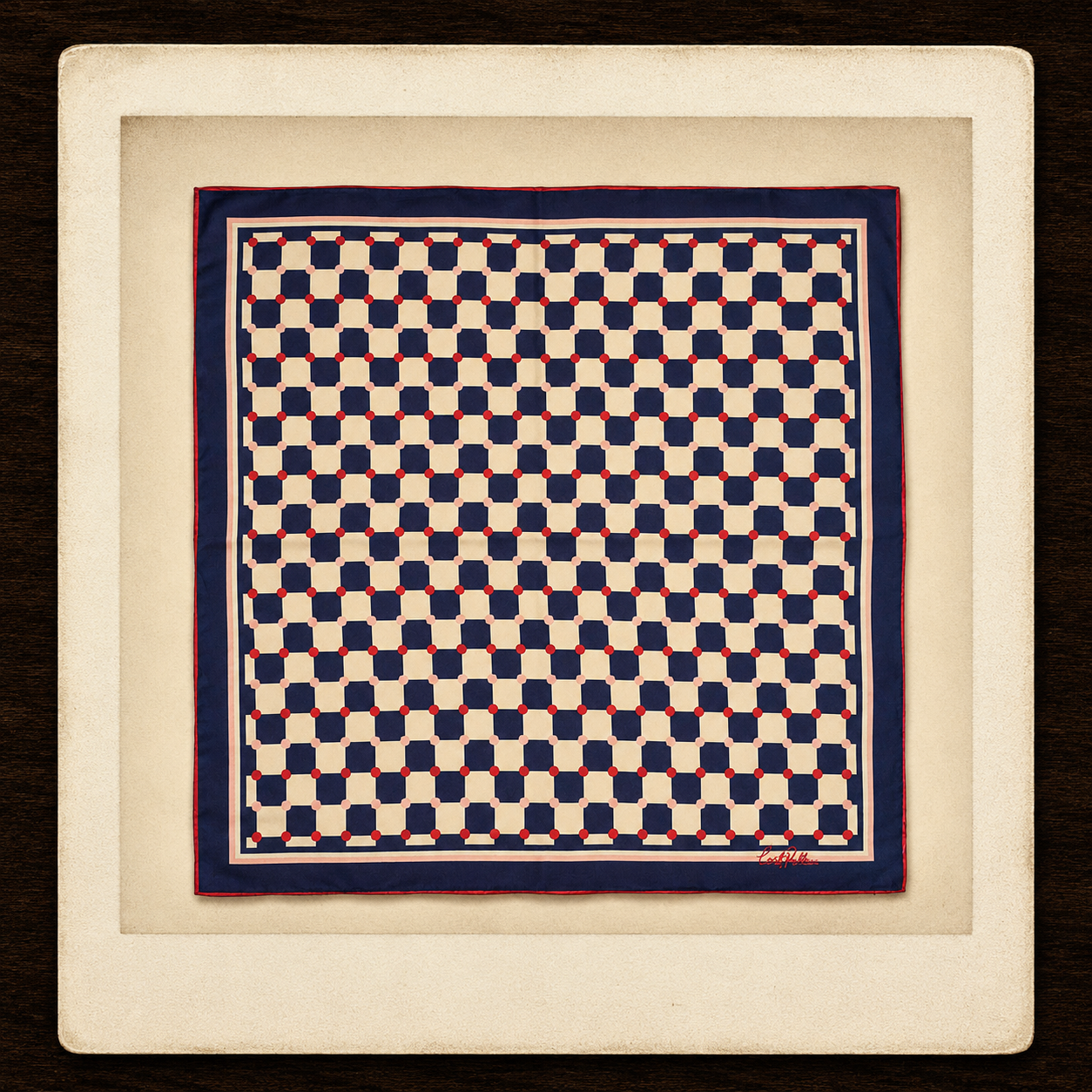 Exhibit 011: Checkerboard Silk Scarf