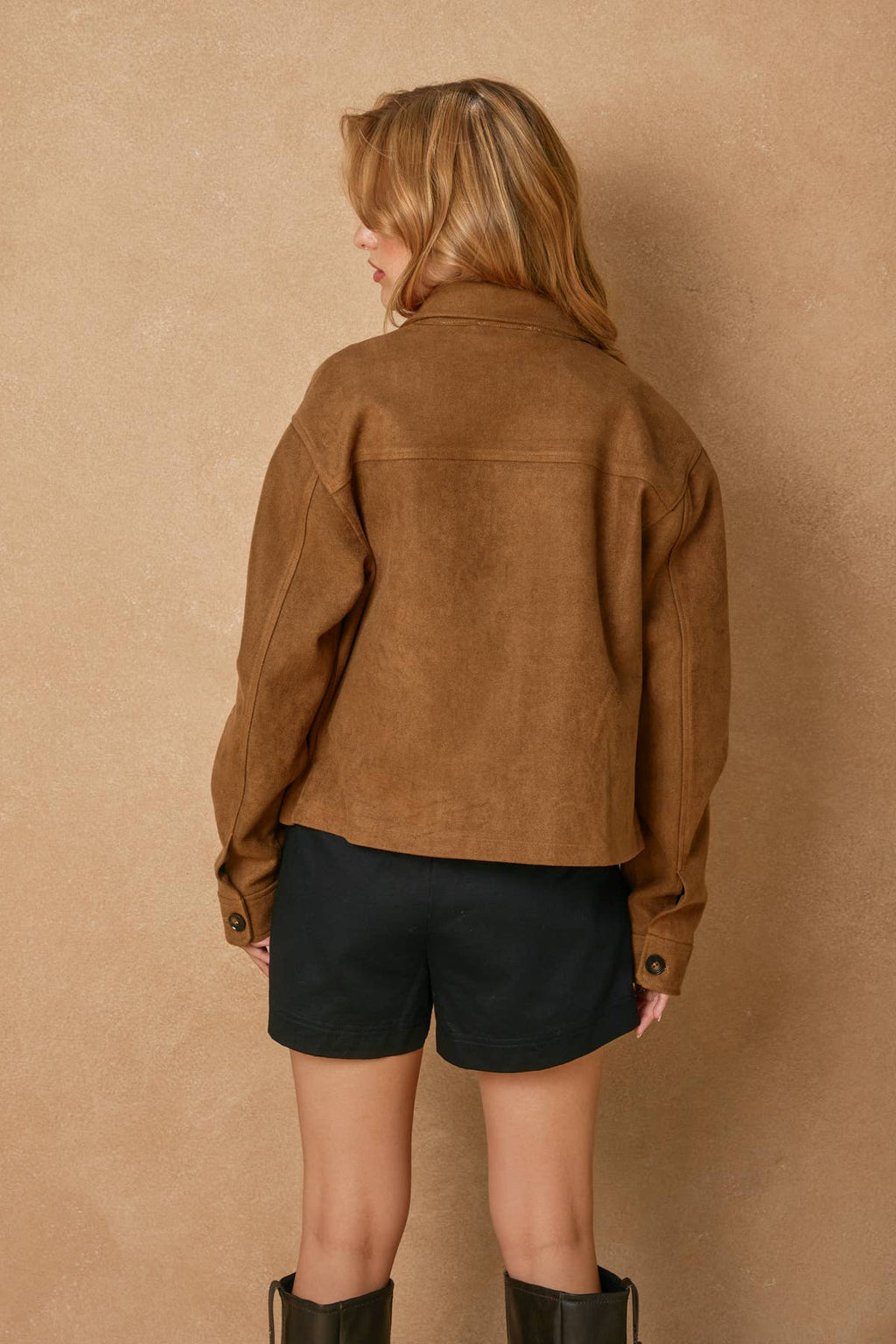 Suede Collared Jacket
