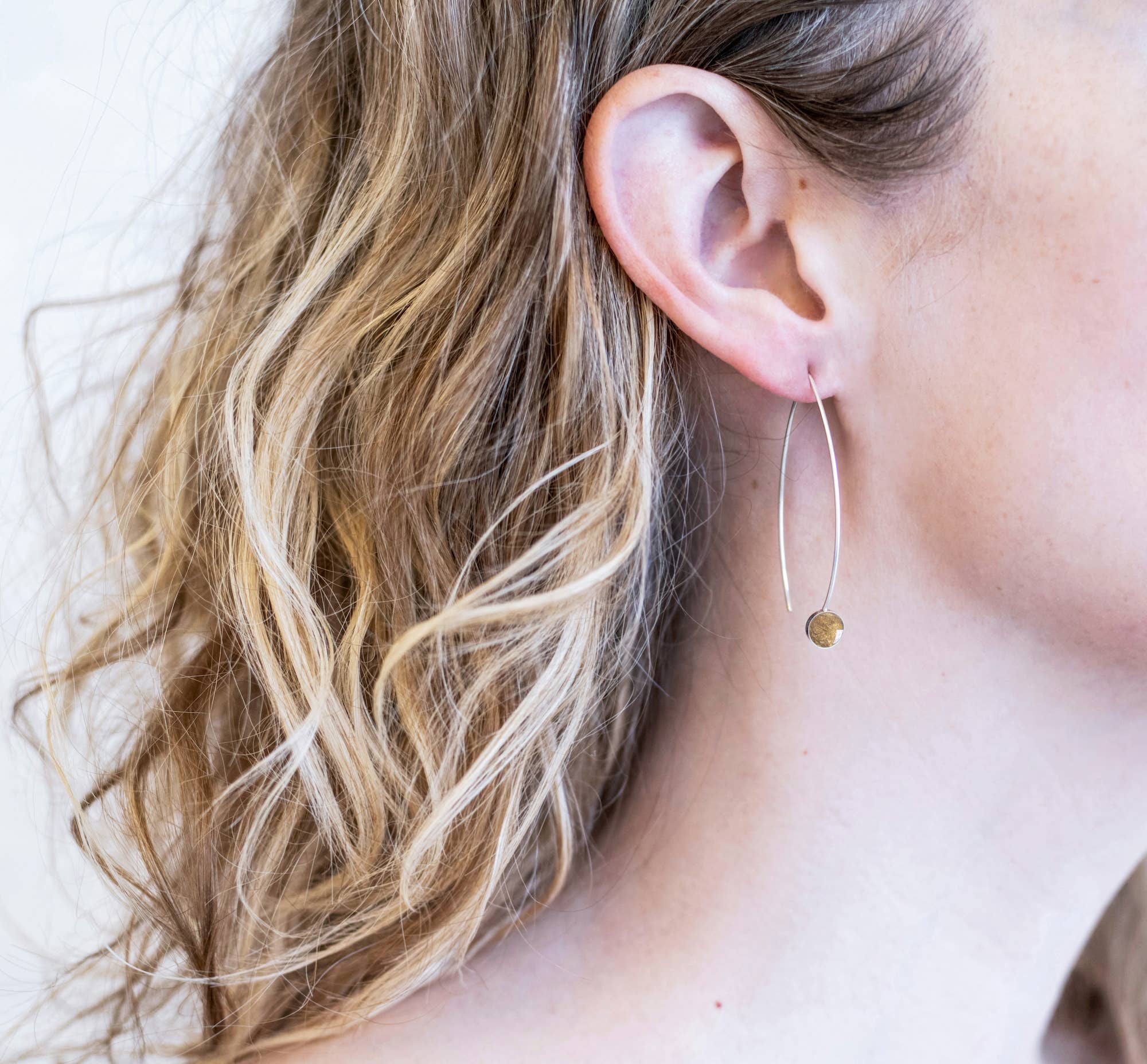 Sunstone Marquise Hoops - 14K Gold Fill
