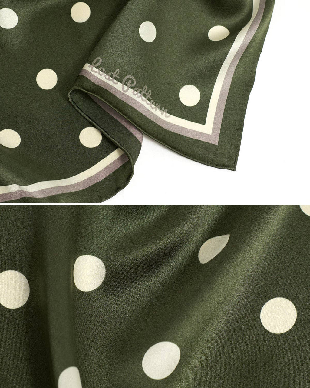 Exhibit 012: Matcha Polka Dot Silk Scarf