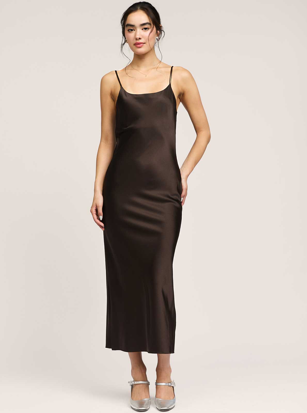 Silk Slip Midi Dress
