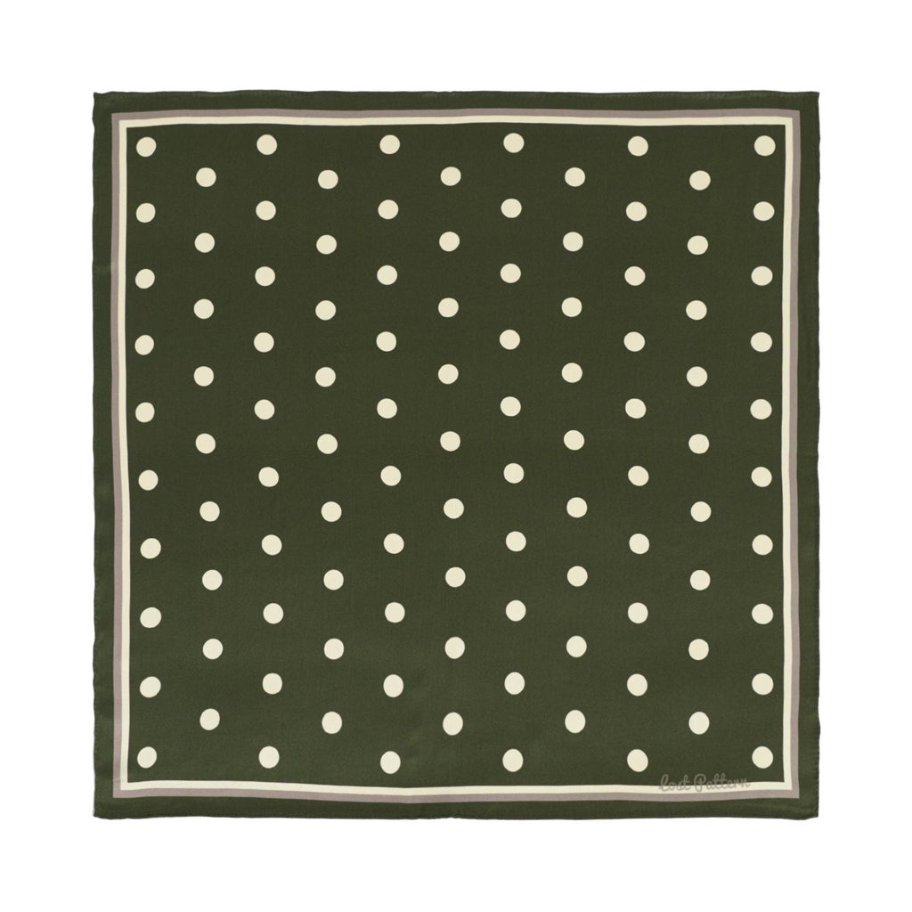 Exhibit 012: Matcha Polka Dot Silk Scarf