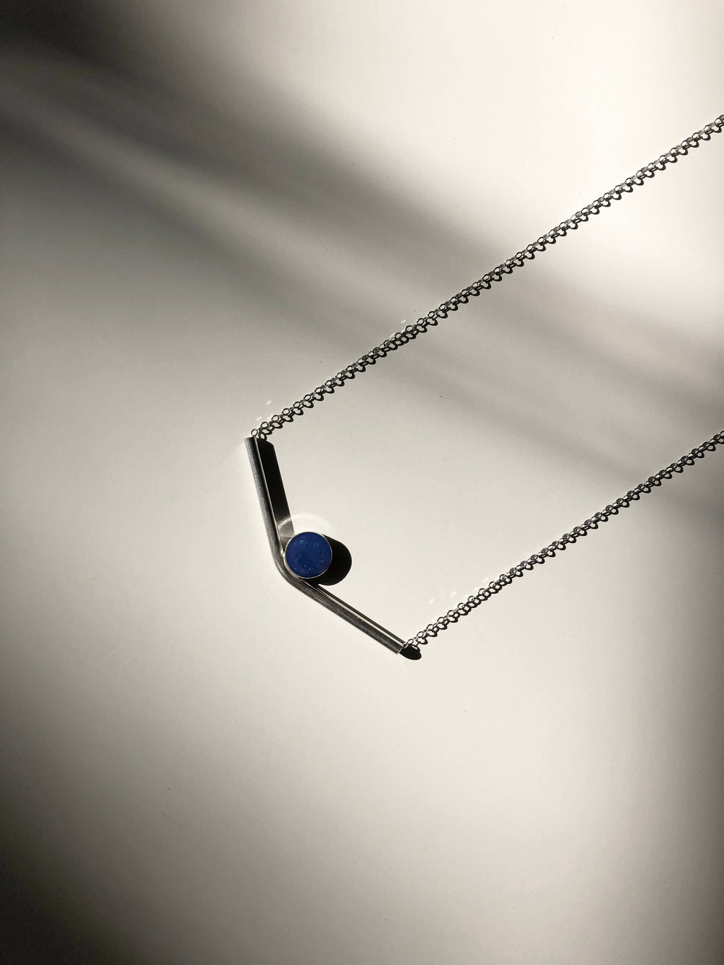 Sapphire Chevron Necklace
