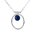 Sapphire Annulet Necklace - Sterling Silver