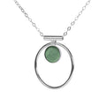 Jade Annulet Necklace - Sterling Silver