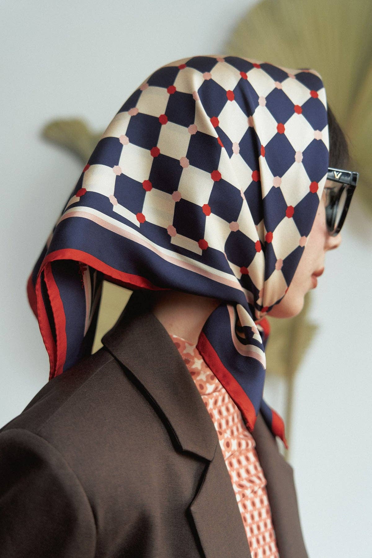 Exhibit 011: Checkerboard Silk Scarf