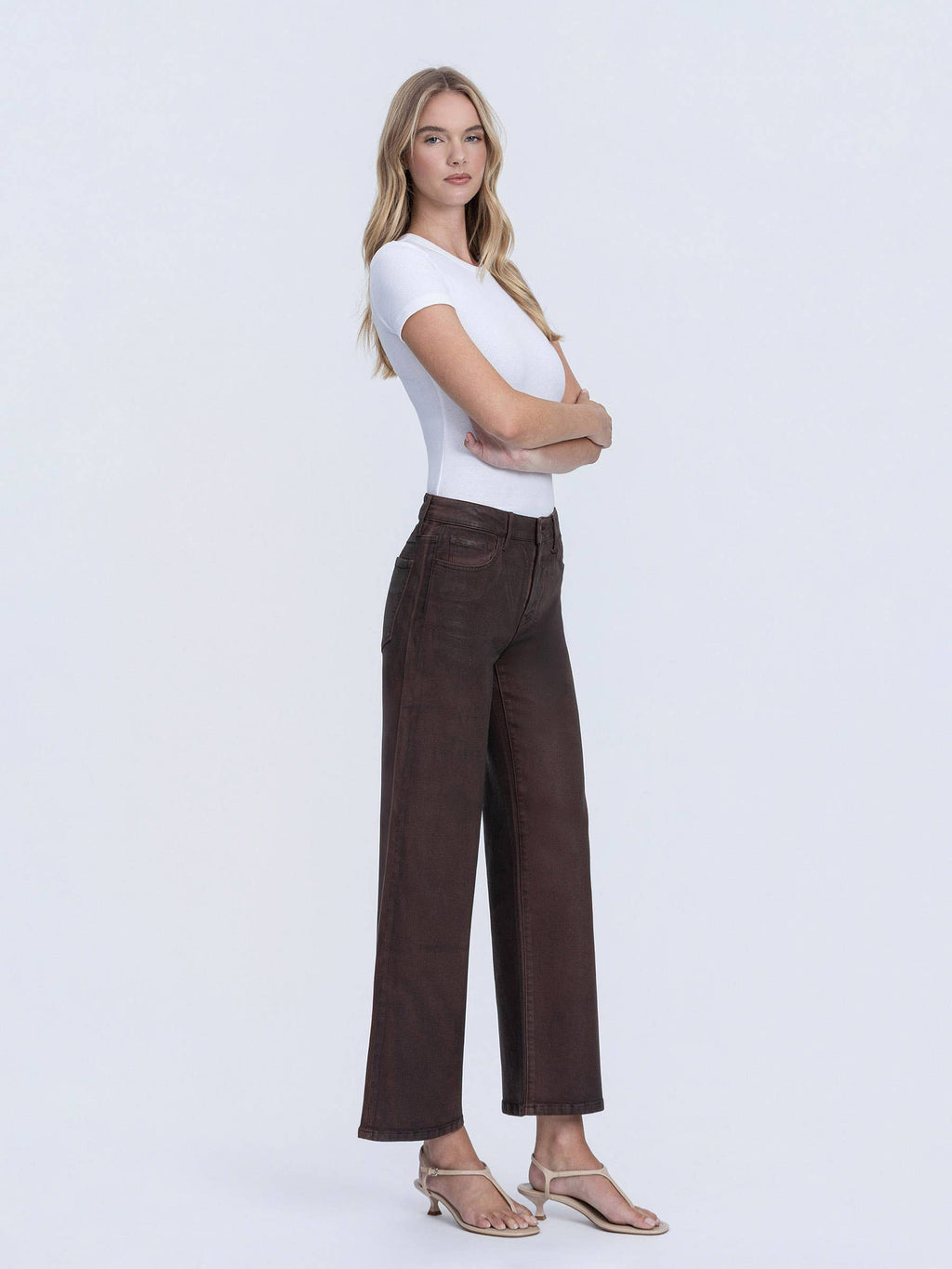 High Rise Coffee Jeans